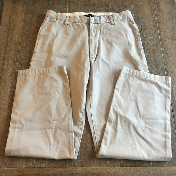 Banana Republic Gavin Chino Slacks Pants 34/34 Men's Khaki Brown Tan - Picture 5 of 11